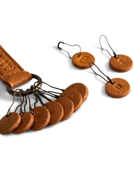 Sleutelhanger met leren riem Muud Feliz - Whisky