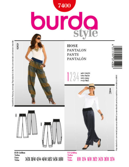 Broekpatroon - Burda 7400