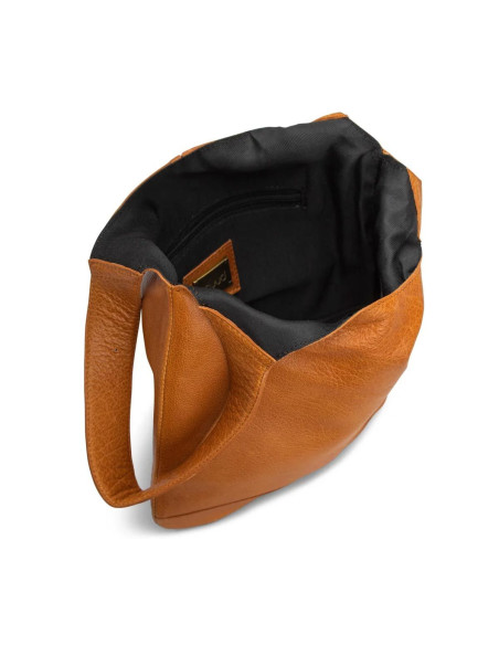 Muud Dzana shopper handtas van leer - Whisky
