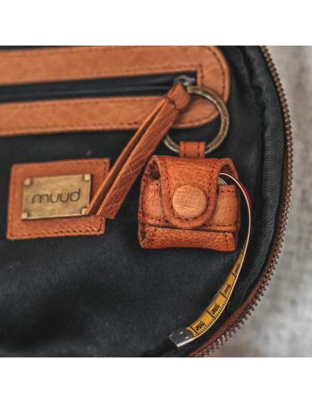 Leren etui voor meetlint Muud Malmö - Whisky