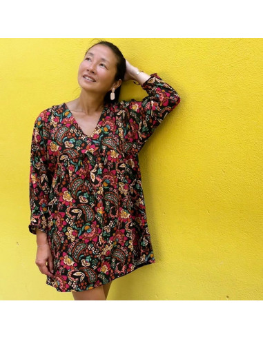 Boheemse vlamviscose stof - My Dress Made