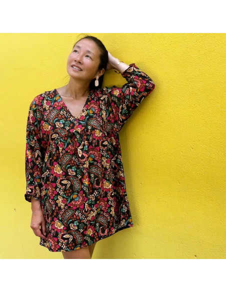 Boheemse vlamviscose stof - My Dress Made