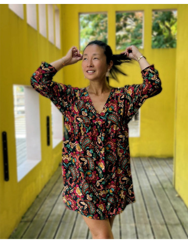 Boheemse vlamviscose stof - My Dress Made