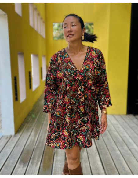 Boheemse vlamviscose stof - My Dress Made