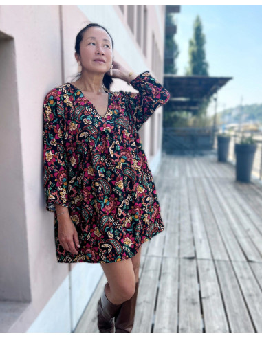 Boheemse vlamviscose stof - My Dress Made
