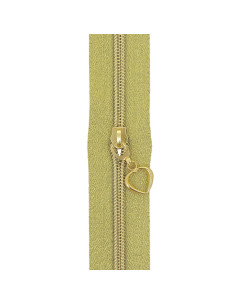 Rol van 5 meter nylonrits 5 mm met hartvormige trekkers - Goud lurex 2