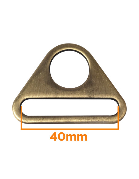 Driehoekige ring met een doorgang van 40 mm - Brons