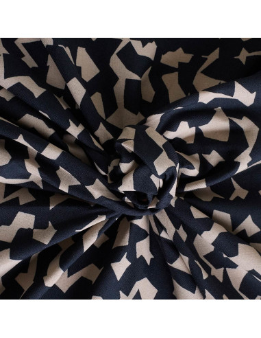 Viscose stof Ekko Deep Charcoal - Atelier Brunette