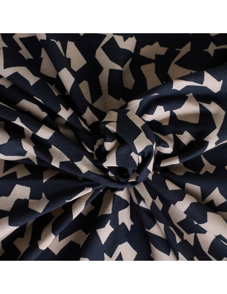Viscose stof Ekko Deep Charcoal - Atelier Brunette
