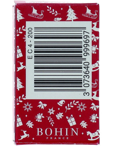 Doos met 200 extra fijne rode kerstspelden Bohin