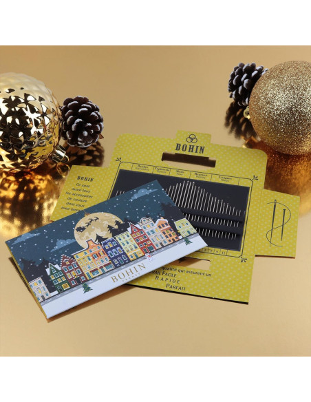 Boekje met 40 Bohin-naalden - Kerstmagie