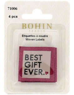 Set van 4 labels om op te naaien - Beste cadeau ooit 2