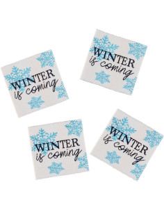 Set van 4 labels om op te naaien - Winter is coming