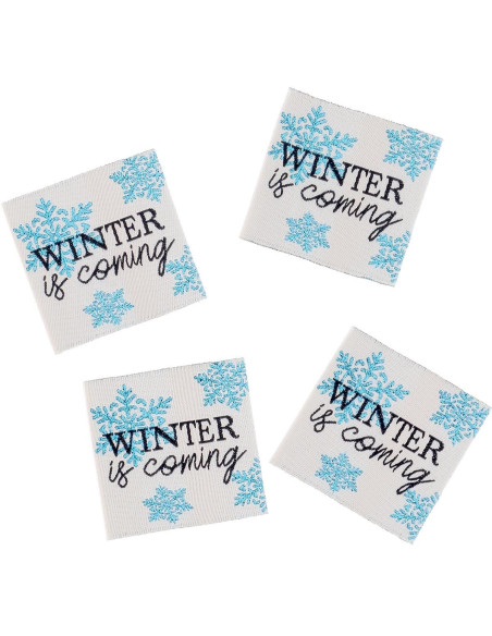 Set van 4 labels om op te naaien - Winter is coming