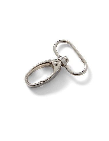 Metalen karabijnhaak 25 x 45 mm - Zilver