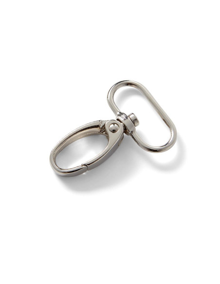 Metalen karabijnhaak 25 x 45 mm - Zilver