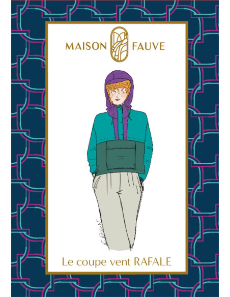 Rafale windjack patroon - Maison Fauve
