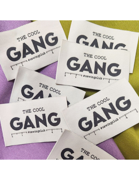 Set van 6 geweven labels - The Cool Gang