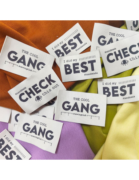 Set van 6 geweven labels - Handmade Mix