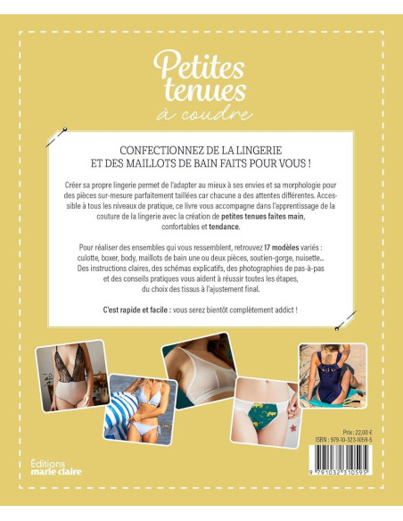 Boek kleine kledingstukken om te naaien: Slipje, beha, pyjama, body, badpak