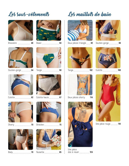 Boek kleine kledingstukken om te naaien: Slipje, beha, pyjama, body, badpak