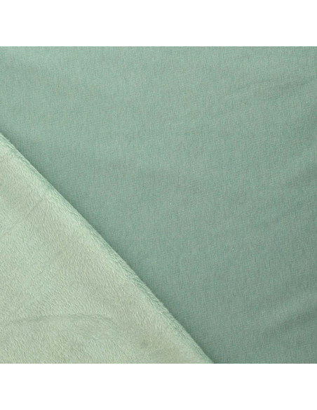 Alpine fleece stof - Grijsgroen
