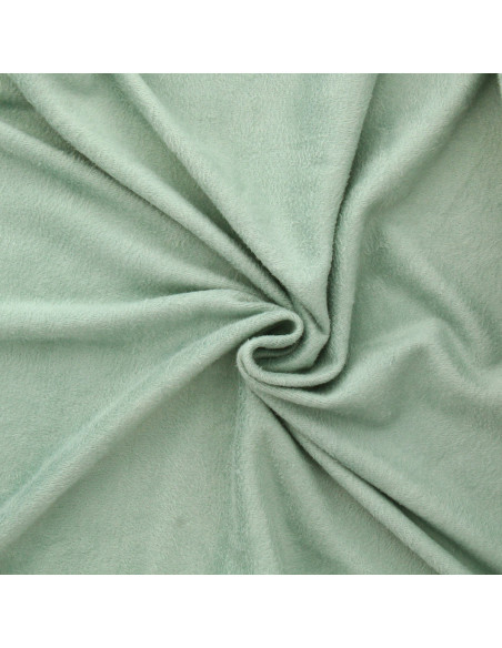 Alpine fleece stof - Grijsgroen