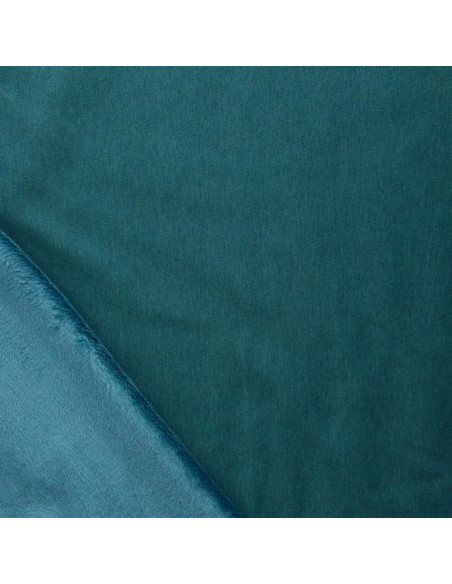 Alpine fleece stof - Petrolblauw