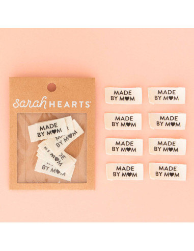 Set van 8 geweven labels - Made by Mom