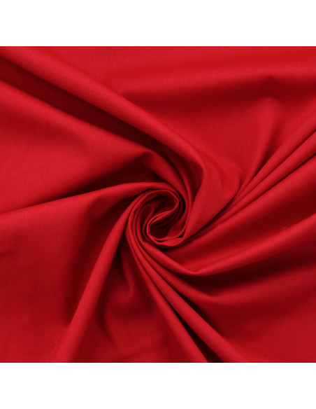Katoenen popeline stof - Rood