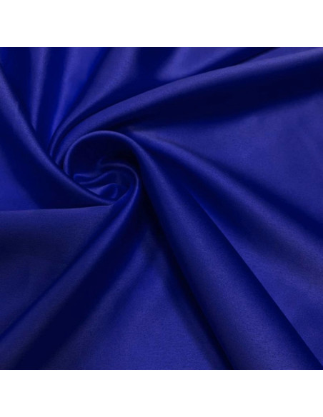 Rekbare satijnstof - Elektrisch blauw