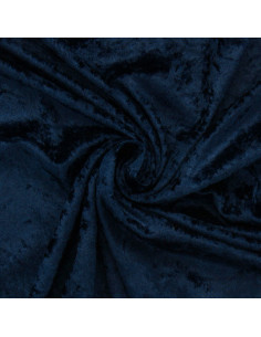 Panne fluweel stof - Marineblauw