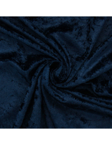 Panne fluweel stof - Marineblauw