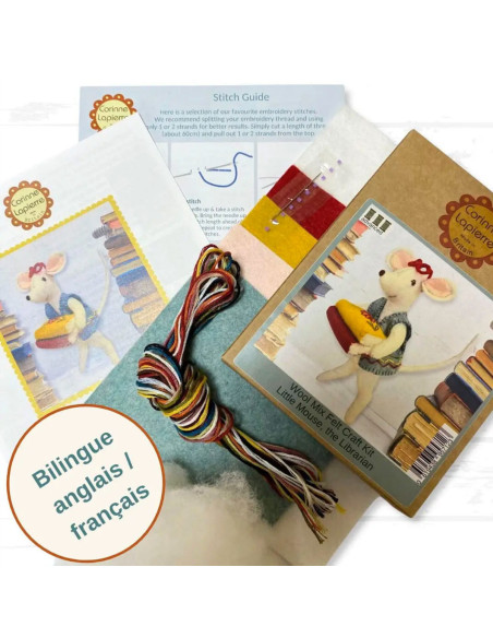 Viltpakket - Kleine muis boekhandelaar