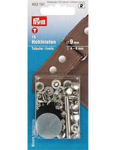 Set van 15 holnieten met boorgereedschap 4-6 mm