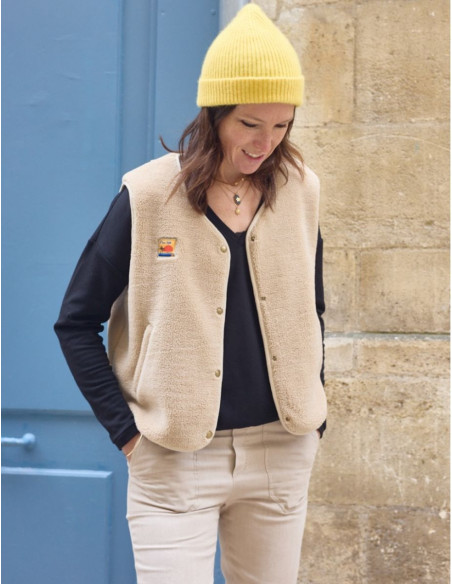 Sherpa mouwloos vest patroon - Atelier Scämmit