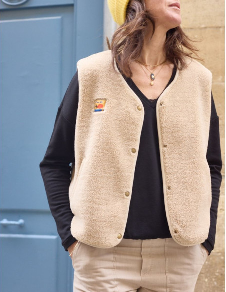 Sherpa mouwloos vest patroon - Atelier Scämmit