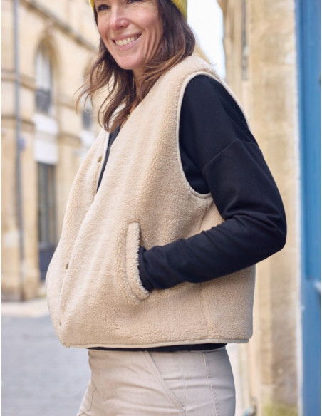 Sherpa mouwloos vest patroon - Atelier Scämmit
