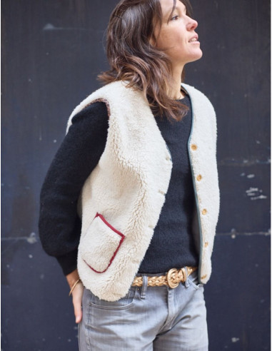 Sherpa mouwloos vest patroon - Atelier Scämmit