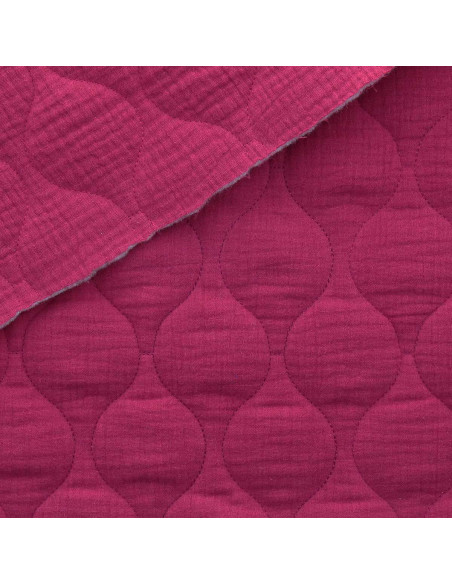 Gewatteerde dubbele gaasstof wave - Purper