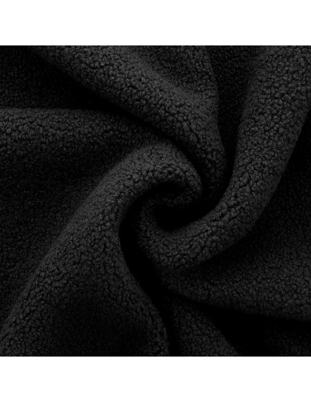 Teddy boucle bontstof - Zwart