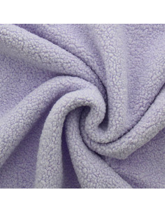 Teddy bouclé bontstof - Lavendel