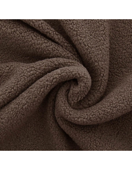 Teddy bouclé bontstof - Taupe