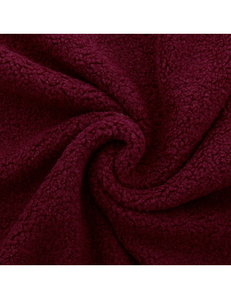 Teddy bouclé bontstof - Bordeaux