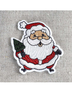 Strijkembleem het is kerst - Kerstman