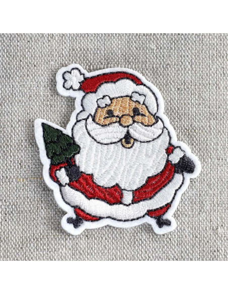 Strijkembleem het is kerst - Kerstman