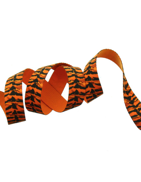 Polyester riem - Oranje tijger