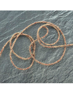 Ronde jute lurex vlecht - Rood