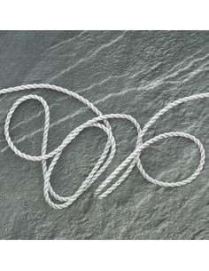 Lurex koord 3 mm - Zilver