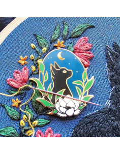 Magnetische naaldenhouder - Zwarte kat